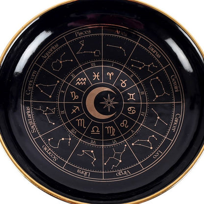 Black Astrology Wheel Trinket Dish