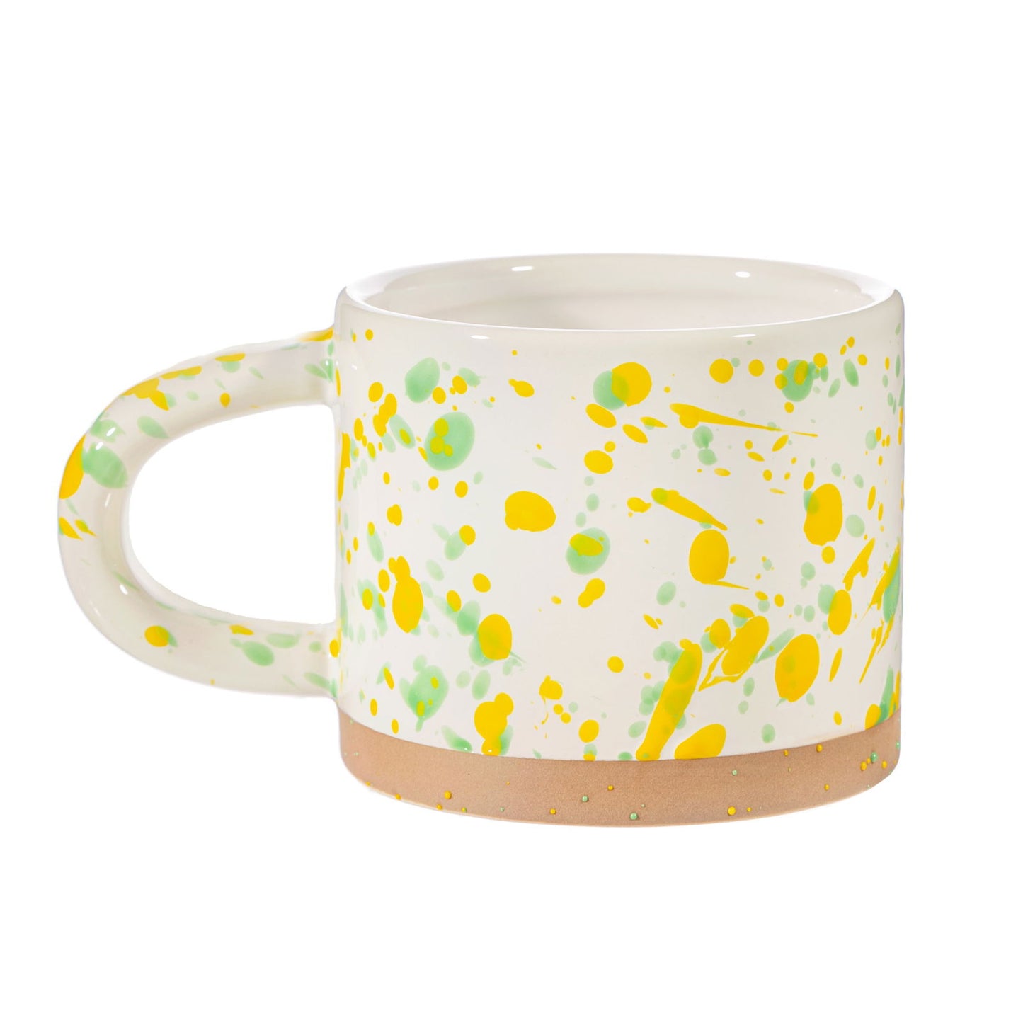 Yellow and Green Splatterware Mug