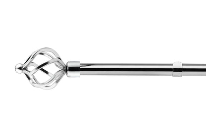 Bird Cage - Extendable Curtain Pole with pair of end finials