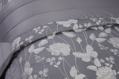 Butterfly Meadow - Embellished Jacquard Quilted Bedspread Set