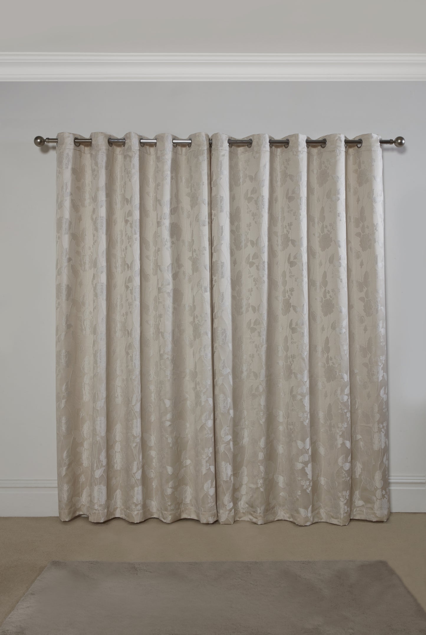 Butterfly Meadow - Lined Eyelet Jacquard Curtains