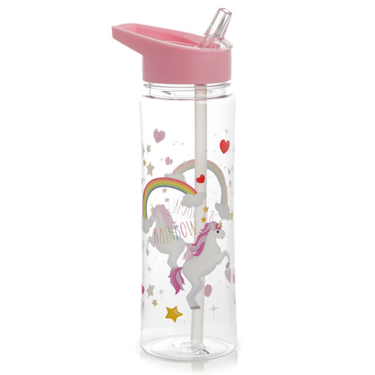 Reusable Shatterproof Water Bottle 550ml - Enchanted Rainbows Unicorn