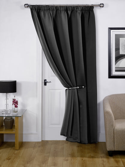 Cali Pencil Pleat - Woven Thermal Blackout Pencil Pleat Door Curtain