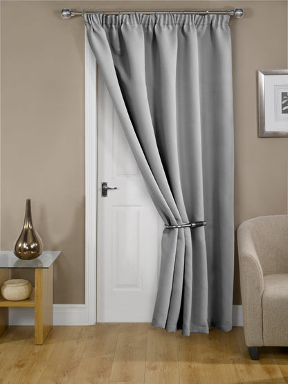 Cali Pencil Pleat - Woven Thermal Blackout Pencil Pleat Door Curtain