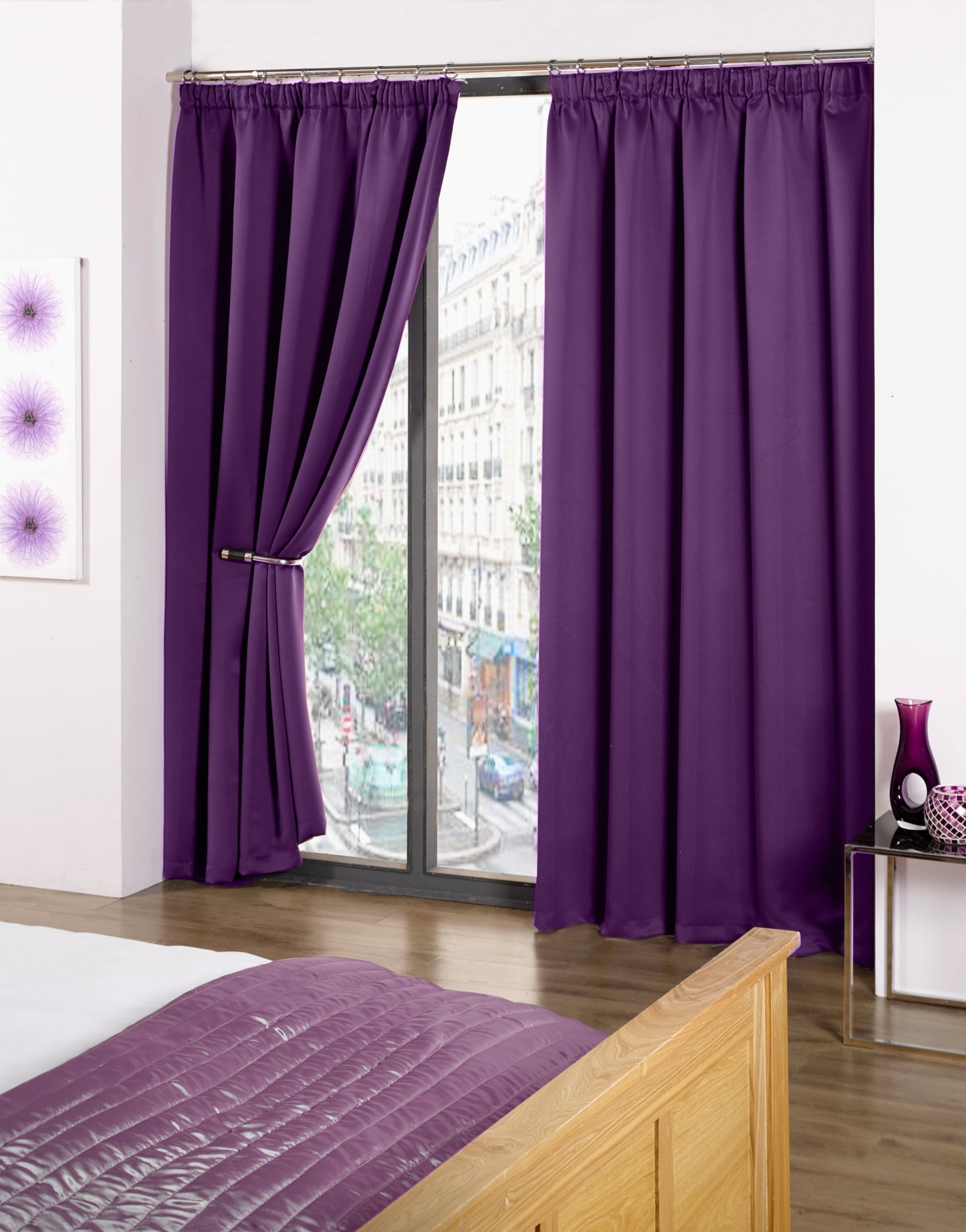 Cali Pencil Pleat - Woven Thermal Blackout Pencil Pleat Curtains