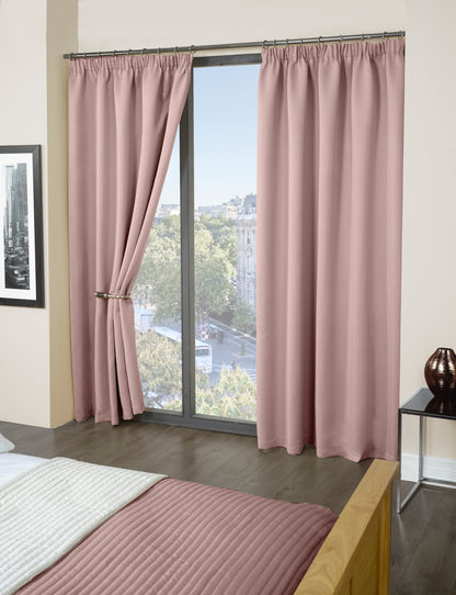 Cali Pencil Pleat - Woven Thermal Blackout Pencil Pleat Curtains