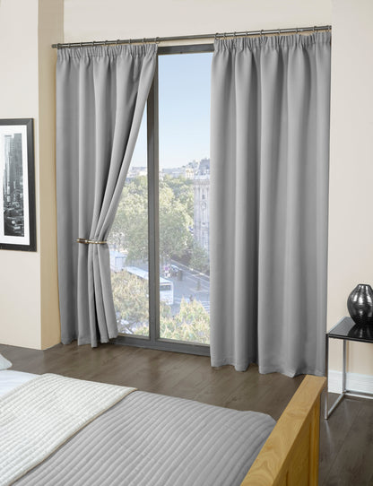 Cali Pencil Pleat - Woven Thermal Blackout Pencil Pleat Curtains