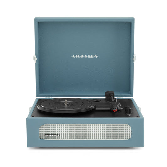 Voyager Portable Turntable  (Washed Blue)- Now With Bluetooth Out