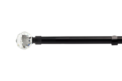 Crystal - Extendable Curtain Pole with pair of end finials