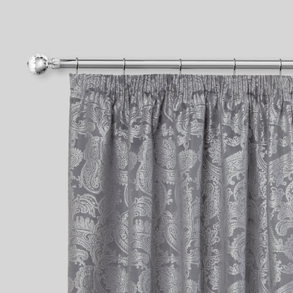 Crystal - Extendable Curtain Pole with rings and pair of end finials