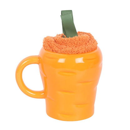 Carrot Shaped Mug and Socks Set