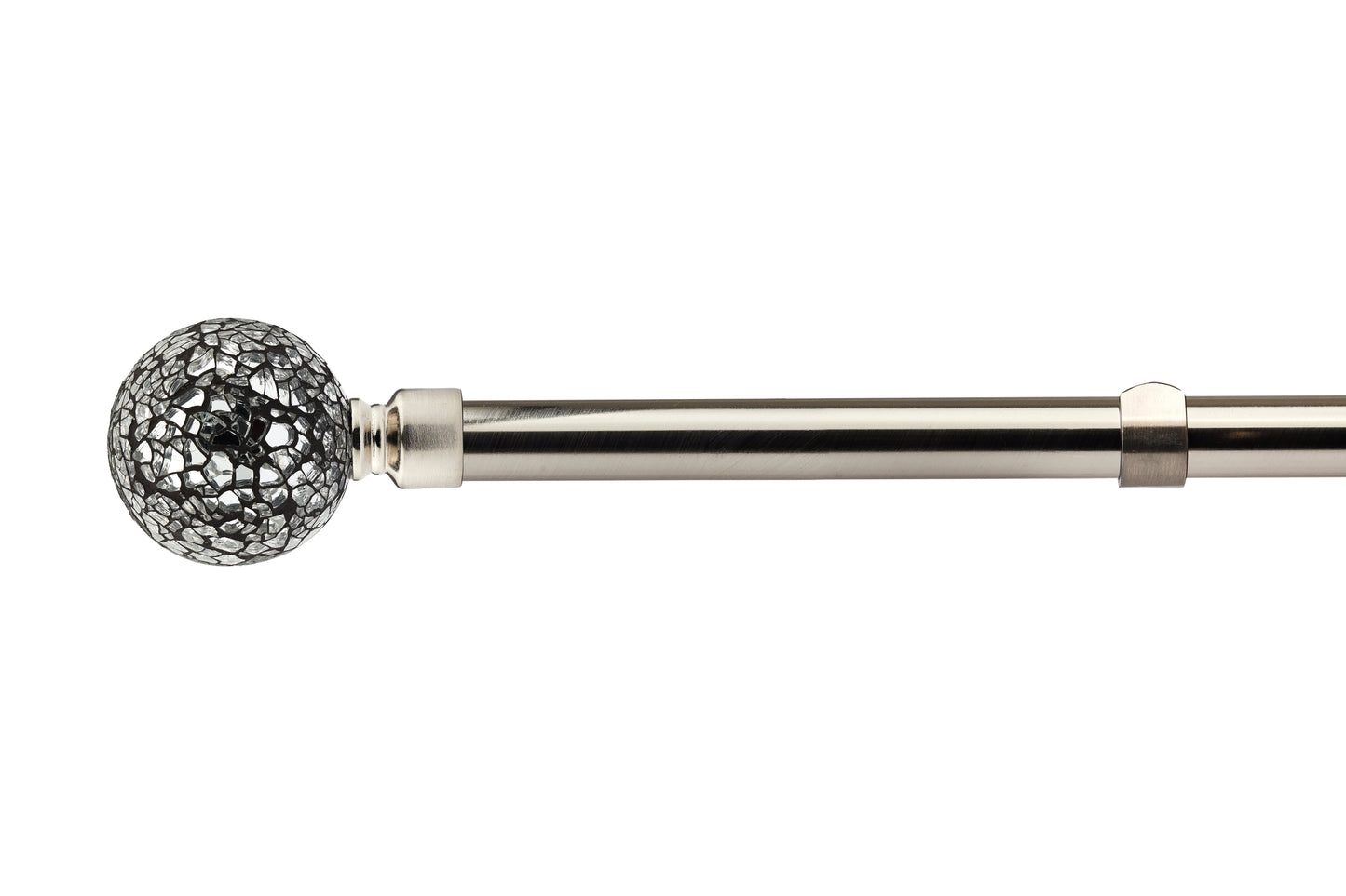 Cut Glass - Extendable Curtain Pole with pair of end finials