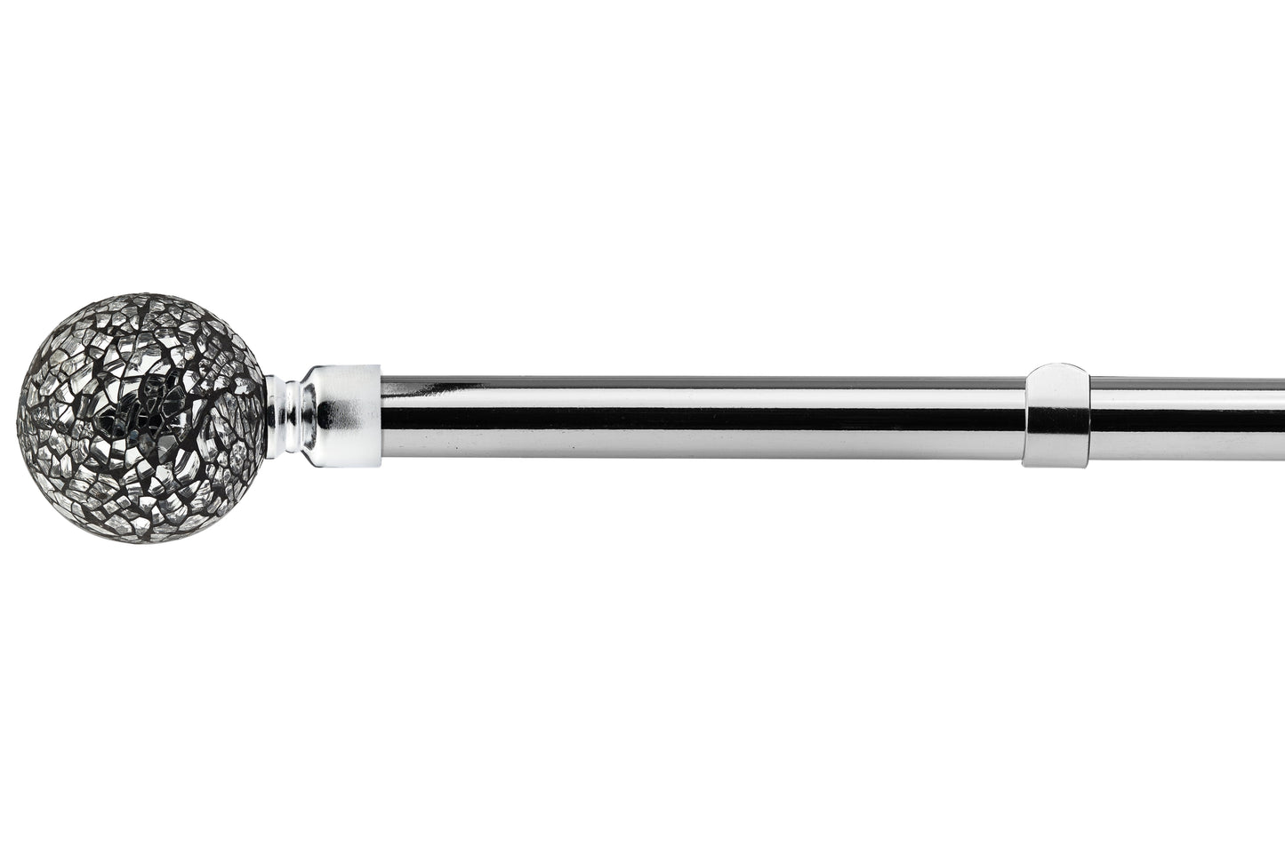 Cut Glass - Extendable Curtain Pole with pair of end finials