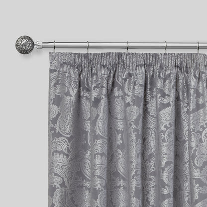 Cut Glass - Extendable Curtain Pole with rings and pair of end finials