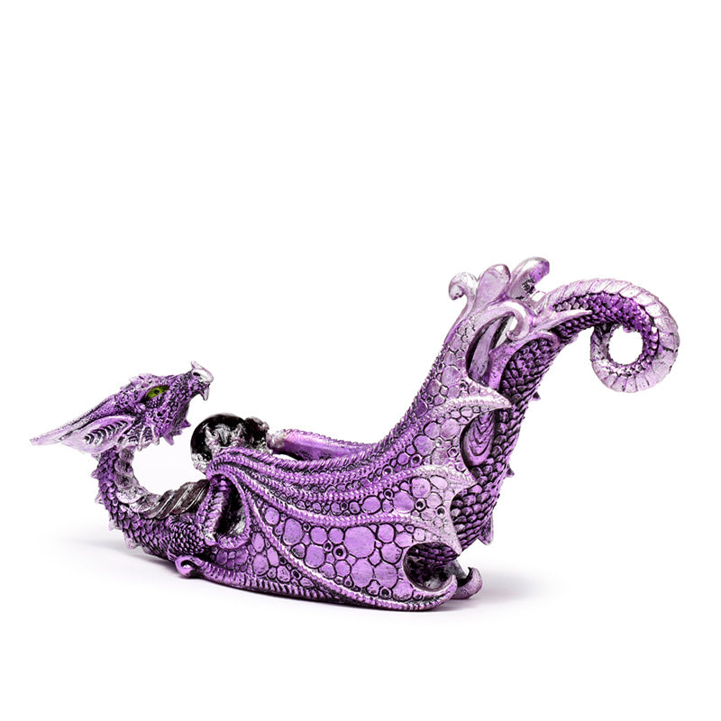 Ashcatcher Incense Burner - Enchanted Nightmare Dragon Crystal Orb