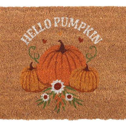 Natural Autumn Days Hello Pumpkin Doormat