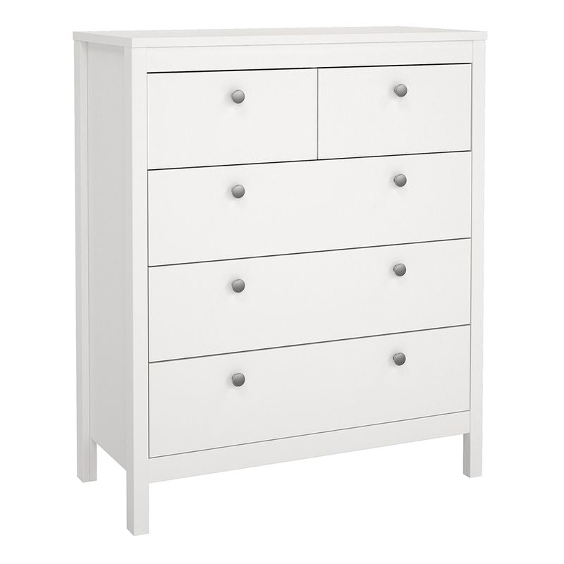 Madrid Package - Bedside Table 2 Drawers + Chest 5 Drawers + Wardrobe