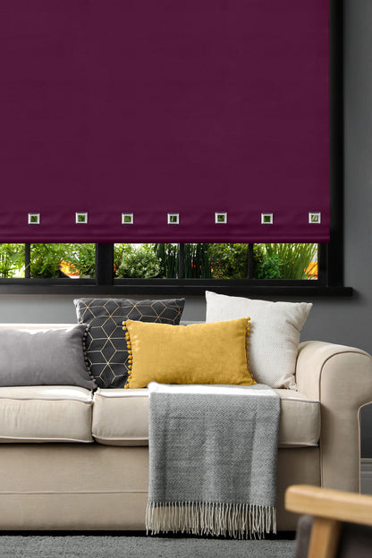 Square Eyelet Roller Blind