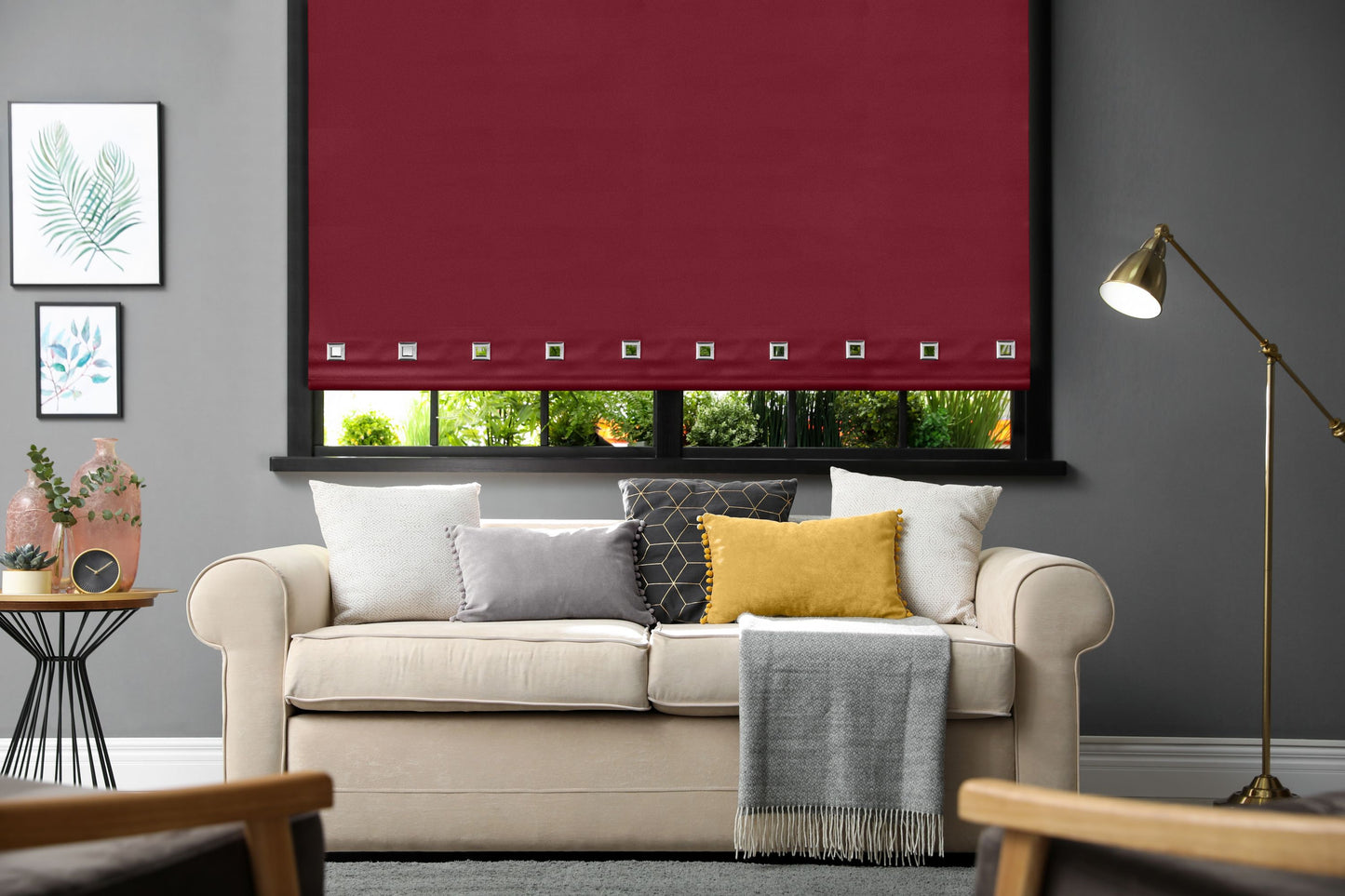 Square Eyelet Roller Blind