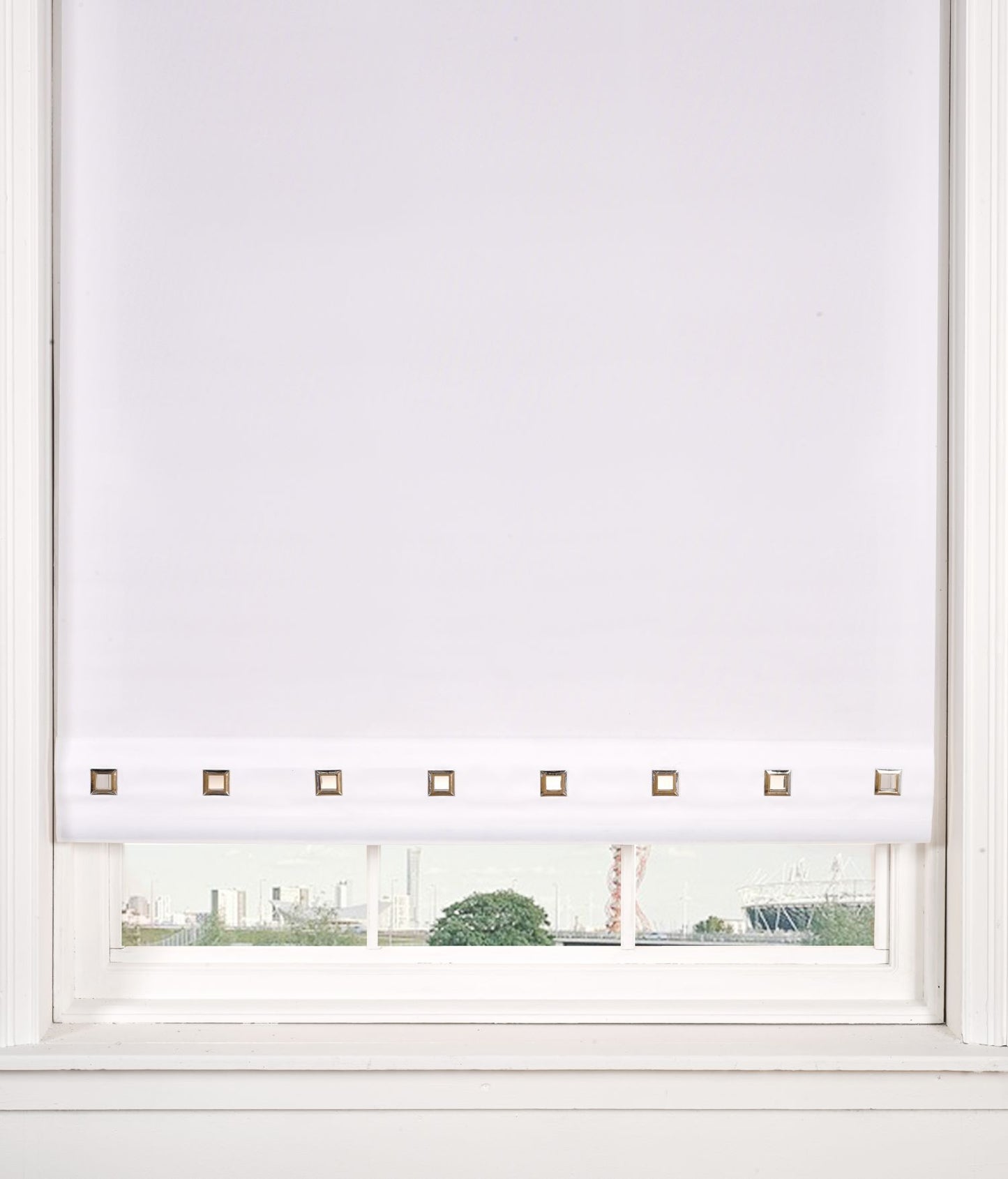 Square Eyelet Roller Blind