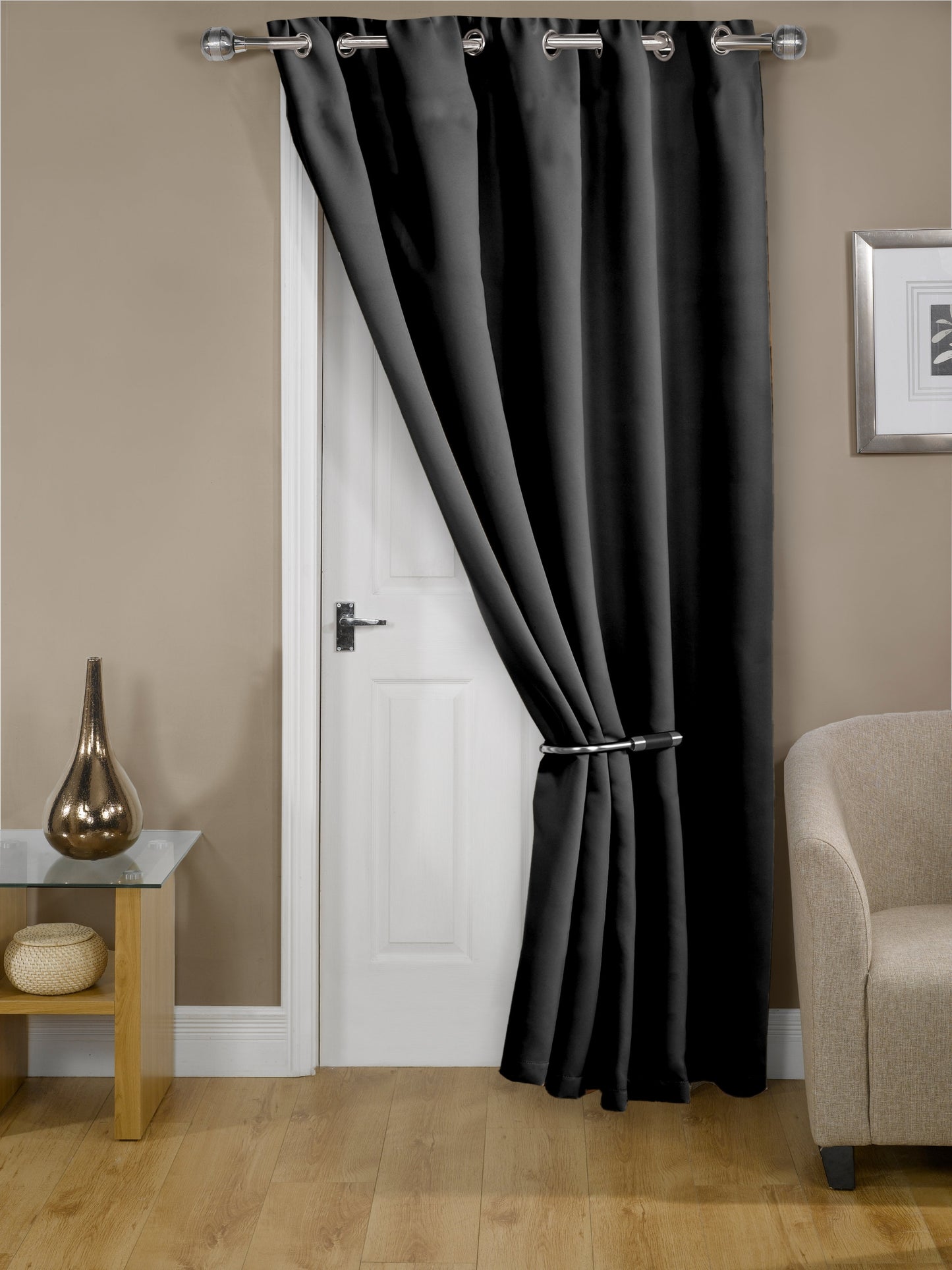 Cali Eyelet - Woven Thermal Blackout Eyelet Door Curtain