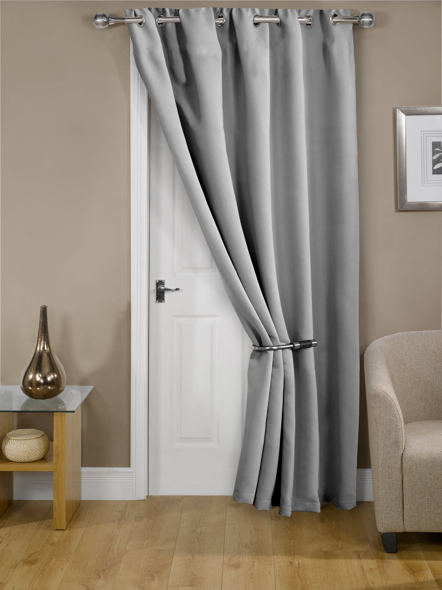 Cali Eyelet - Woven Thermal Blackout Eyelet Door Curtain