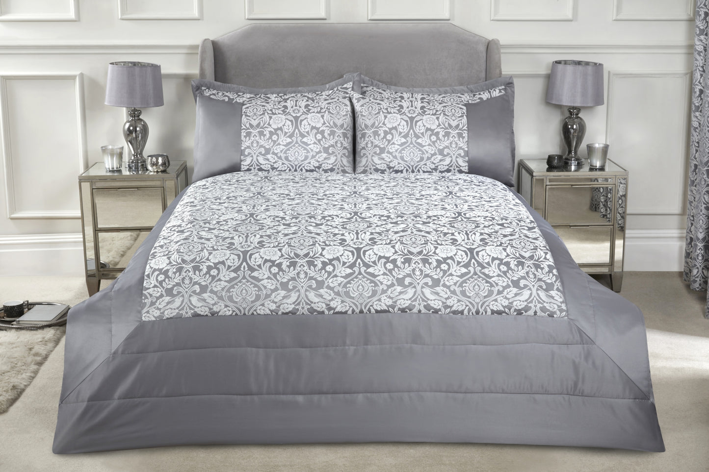 Eden - Embellished Jacquard Quilted Bedspread Set