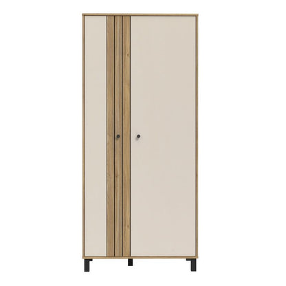 Grafton 2 Door Wardrobe In Cream and Oak