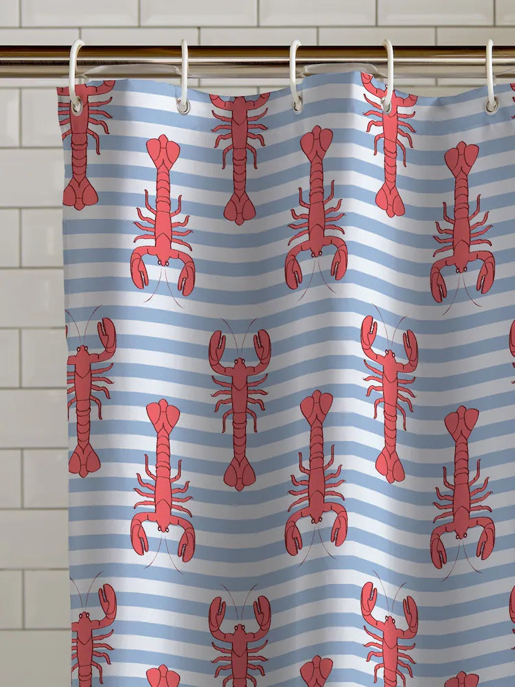 Catherine Lansfield Lobster Shower Curtain Panel