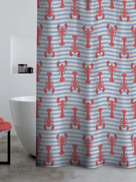 Catherine Lansfield Lobster Shower Curtain Panel