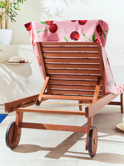 Catherine Lansfield Cherries Cotton Beach Sun Lounger Towel