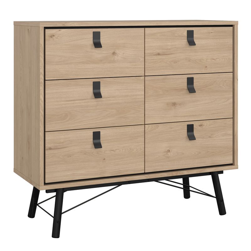 Ry Package - Wardrobe 3 Doors + 3 Drawers + Double Chest 6 Drawers + Bedside Cabinet 2 Drawers