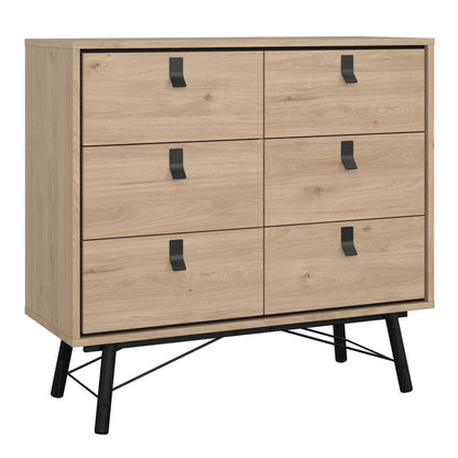 Ry Package - Wardrobe 3 Doors + 3 Drawers + Double Chest 6 Drawers + Bedside Cabinet 2 Drawers