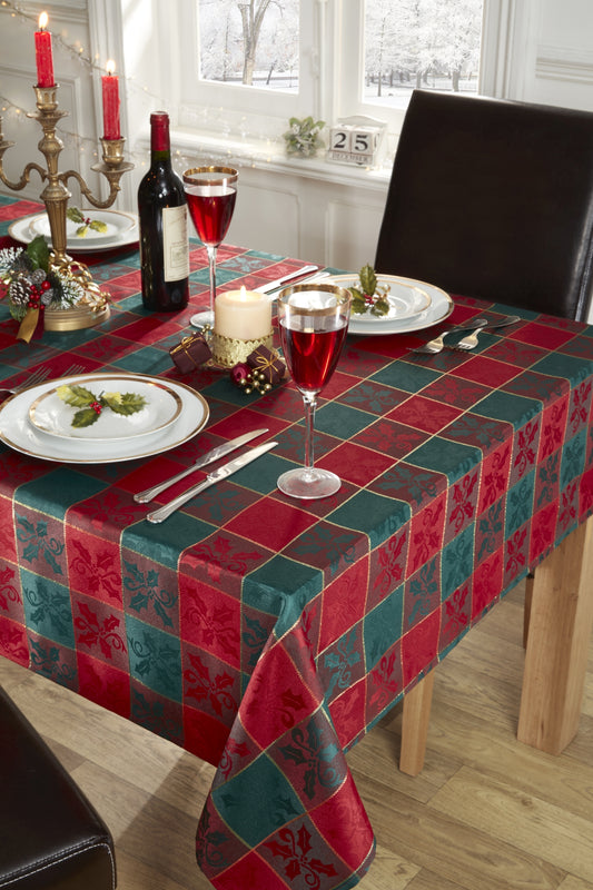 Glory - Metallic Woven Jacquard Chrismas Table Cloth