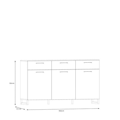 Sali 3 Door 3 Drawer Chest