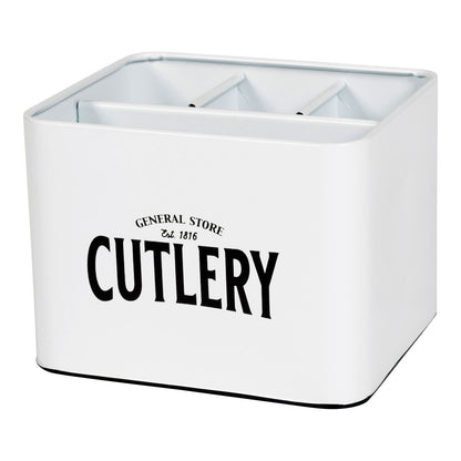 General Store Metal Cutlery Box 18x16cm