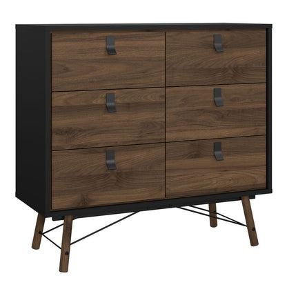 Ry Package - Wardrobe 3 Doors + 3 Drawers + Double Chest 6 Drawers + Bedside Cabinet 2 Drawers