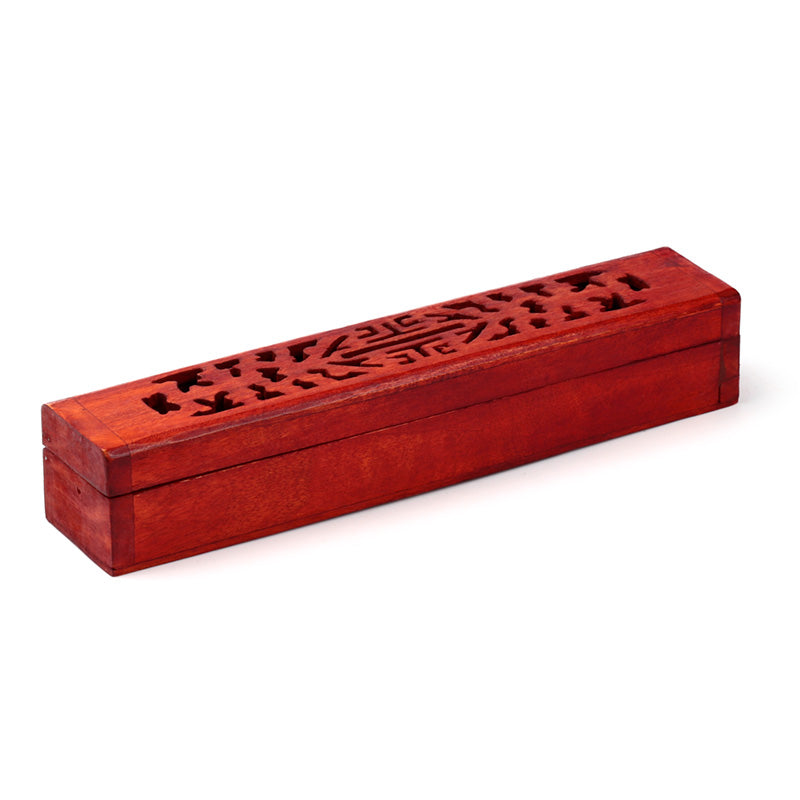 Decorative Mango Wood Carved Incense Box