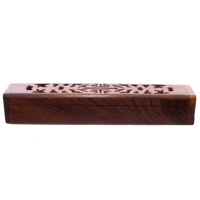 Decorative Sheesham Wood Carved Incense Box