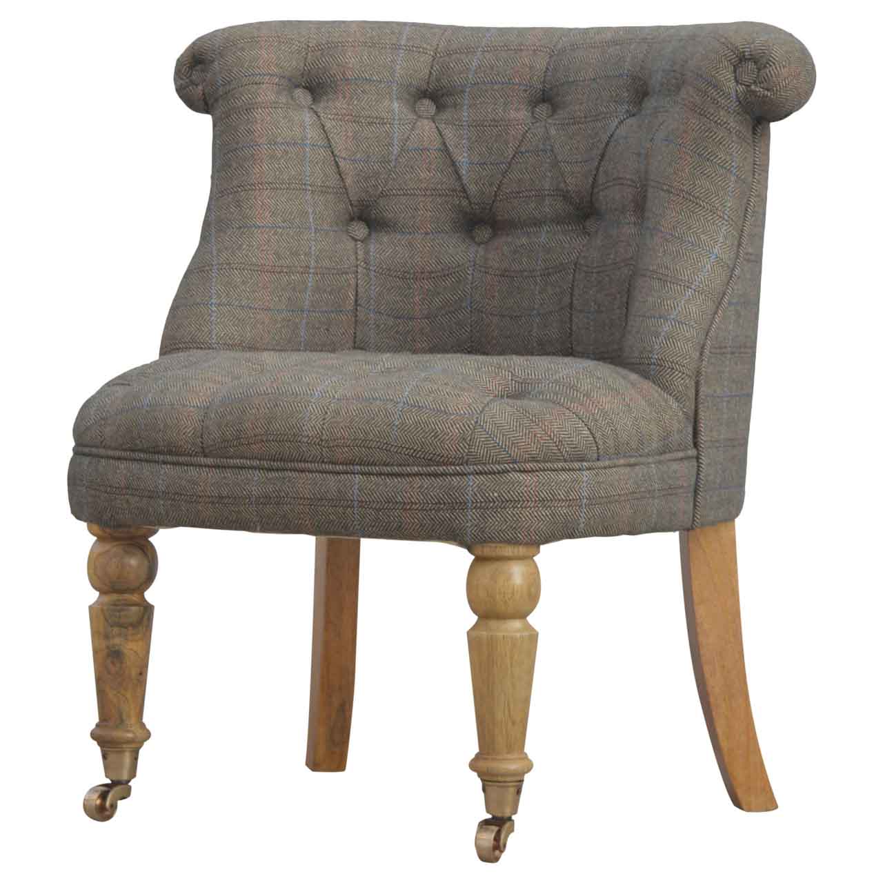 Small Multi Tweed Accent Chair