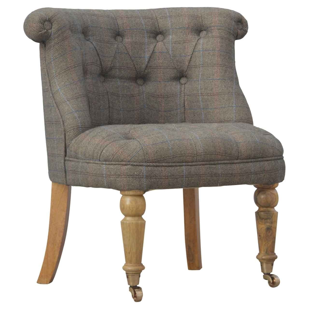 Small Multi Tweed Accent Chair