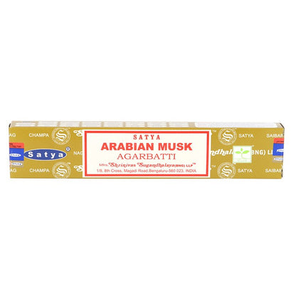 12 Packs of Arabian Musk Incense Sticks by Satya