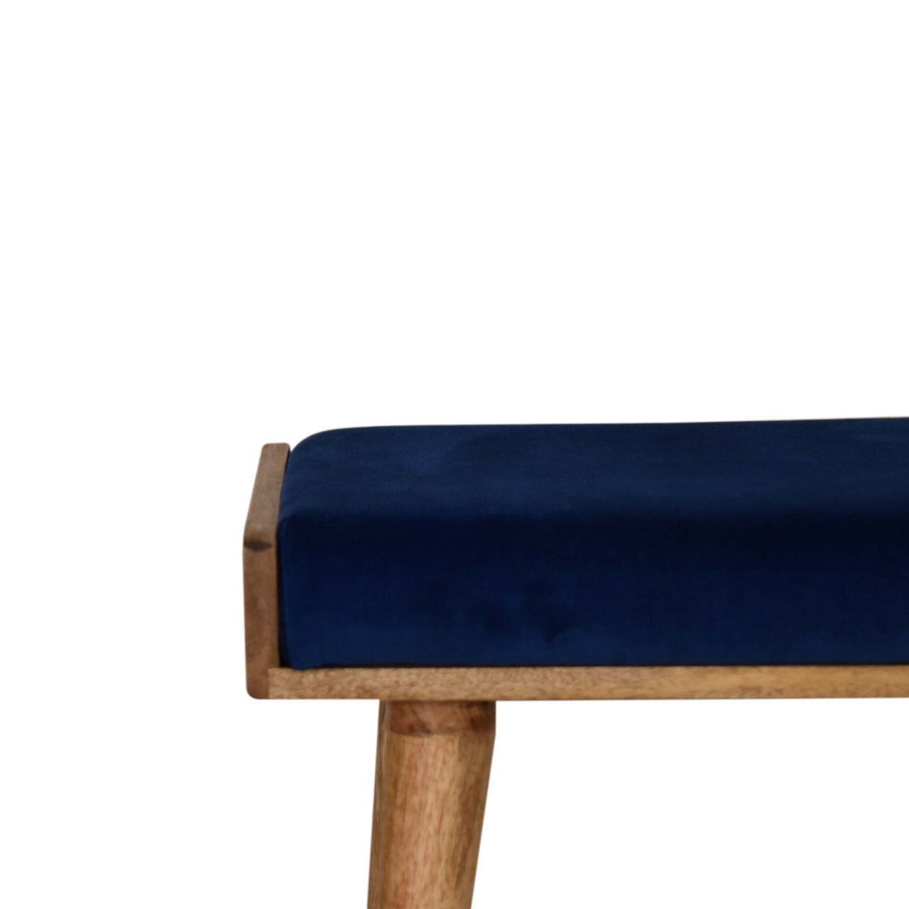 Royal Blue Velvet Tray Footstool