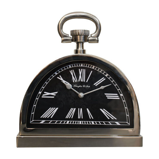 Black and Chrome Tables Clock