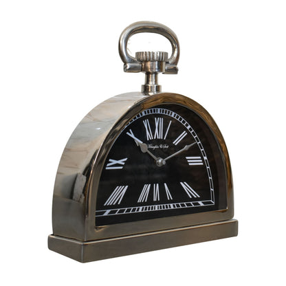 Black and Chrome Tables Clock