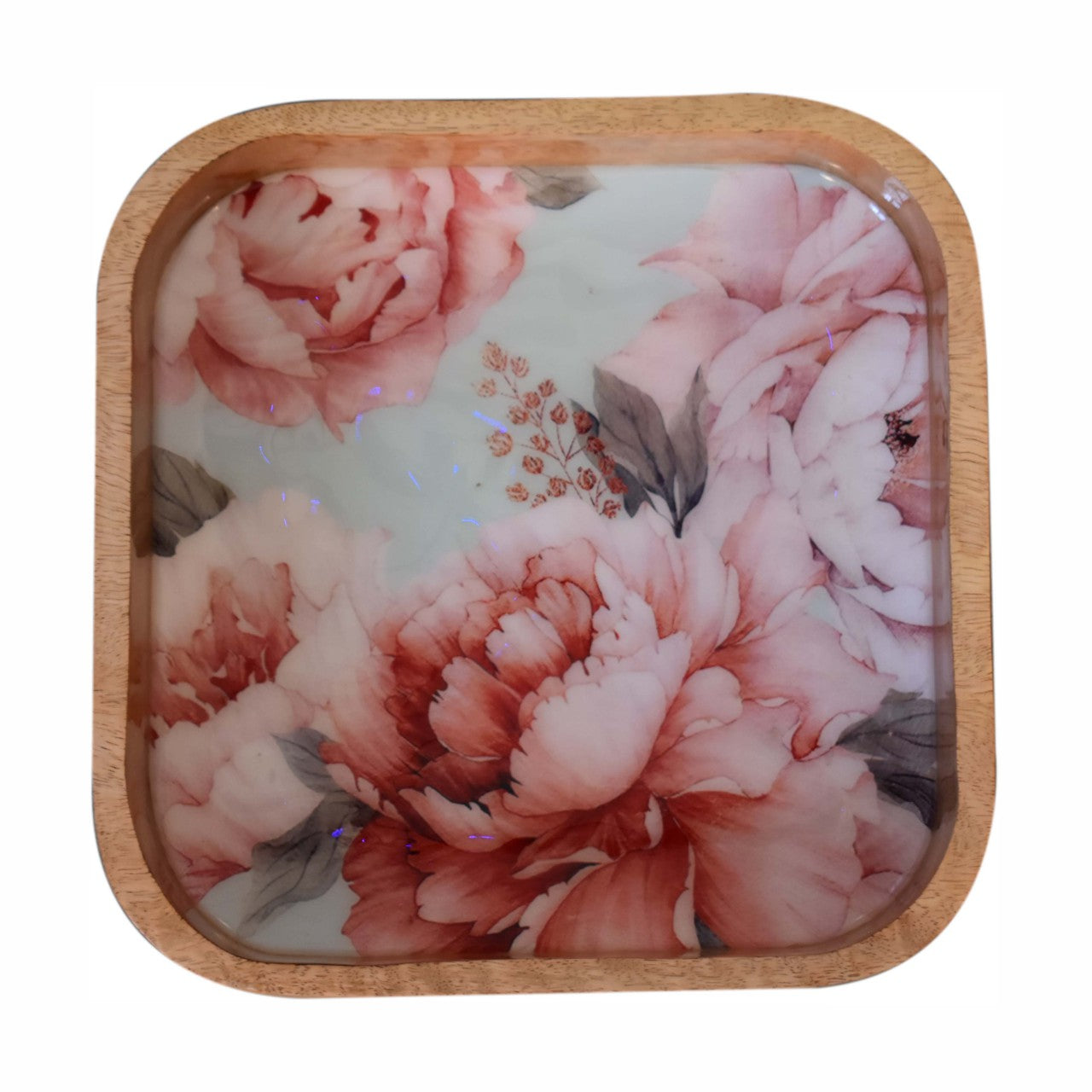 Pink Floral Square Bowl Set of 2