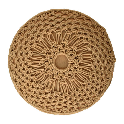 Crotchet Mustard Footstool