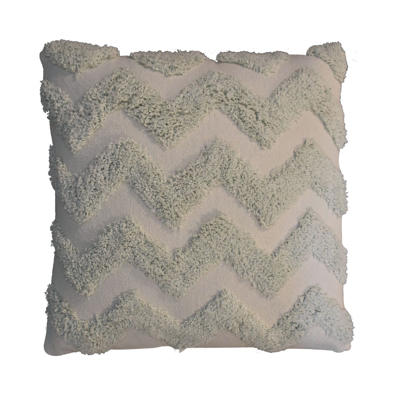 Sage Green Zig-zag Cushion Set of 2