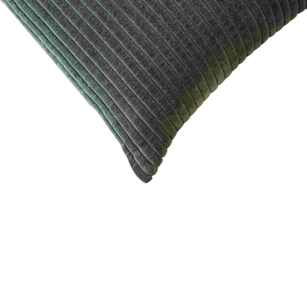 Ribbed Green Cushion Set of 2