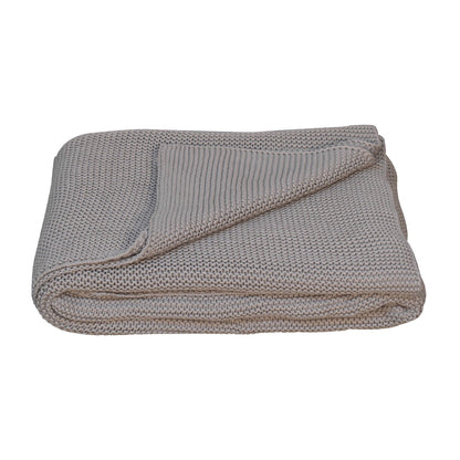 Double Grey Knitted Throw